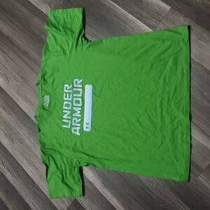 Under Armour Lime Green T Shirt Boys XXL Loose